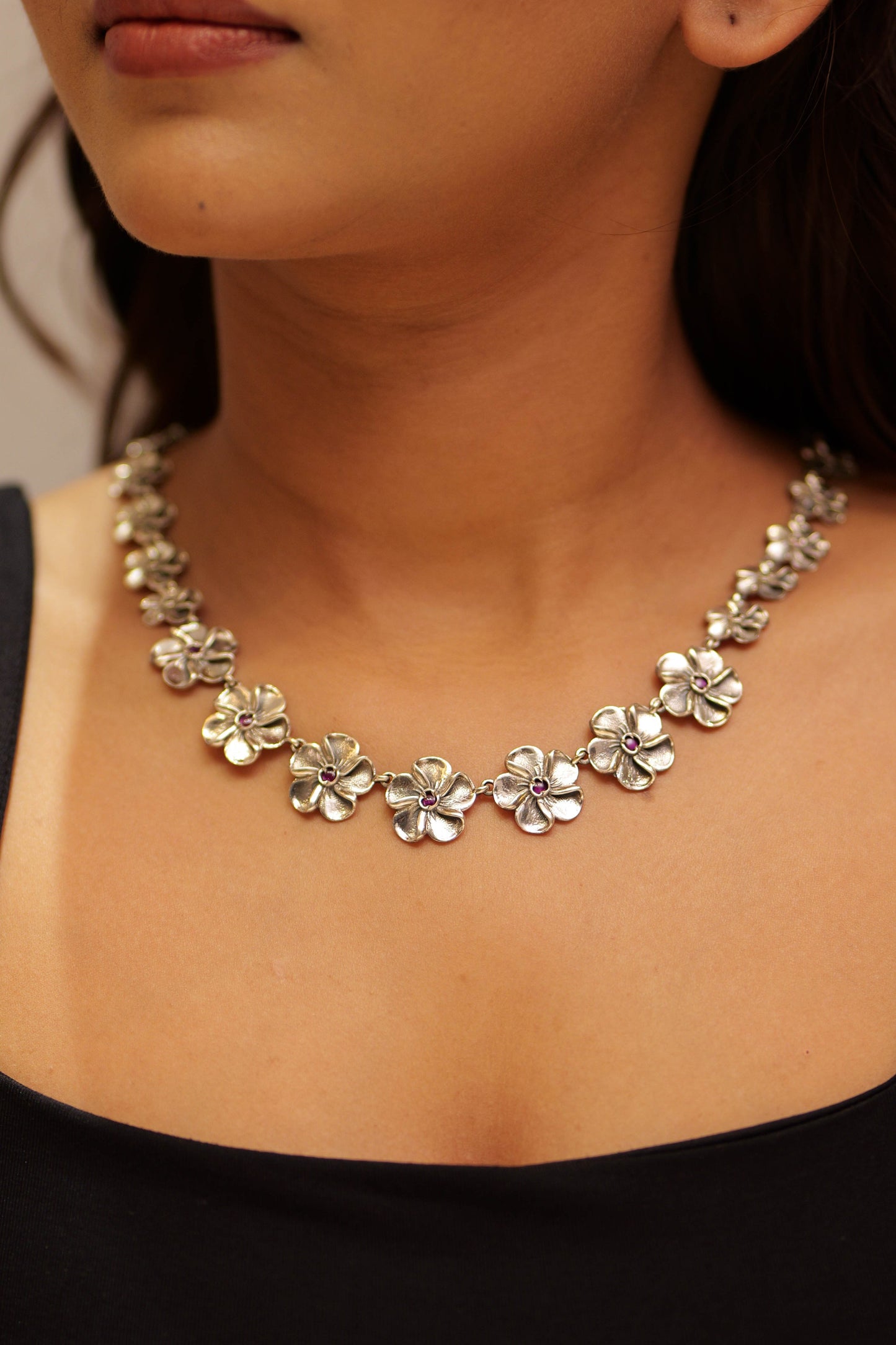 Aadhya Classic Floral Charm Necklace