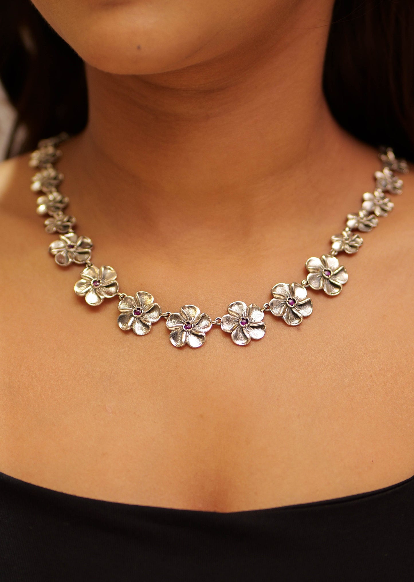 Aadhya Classic Floral Charm Necklace