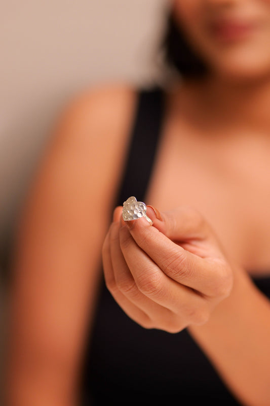 Aadhya Hammered Heart Ring