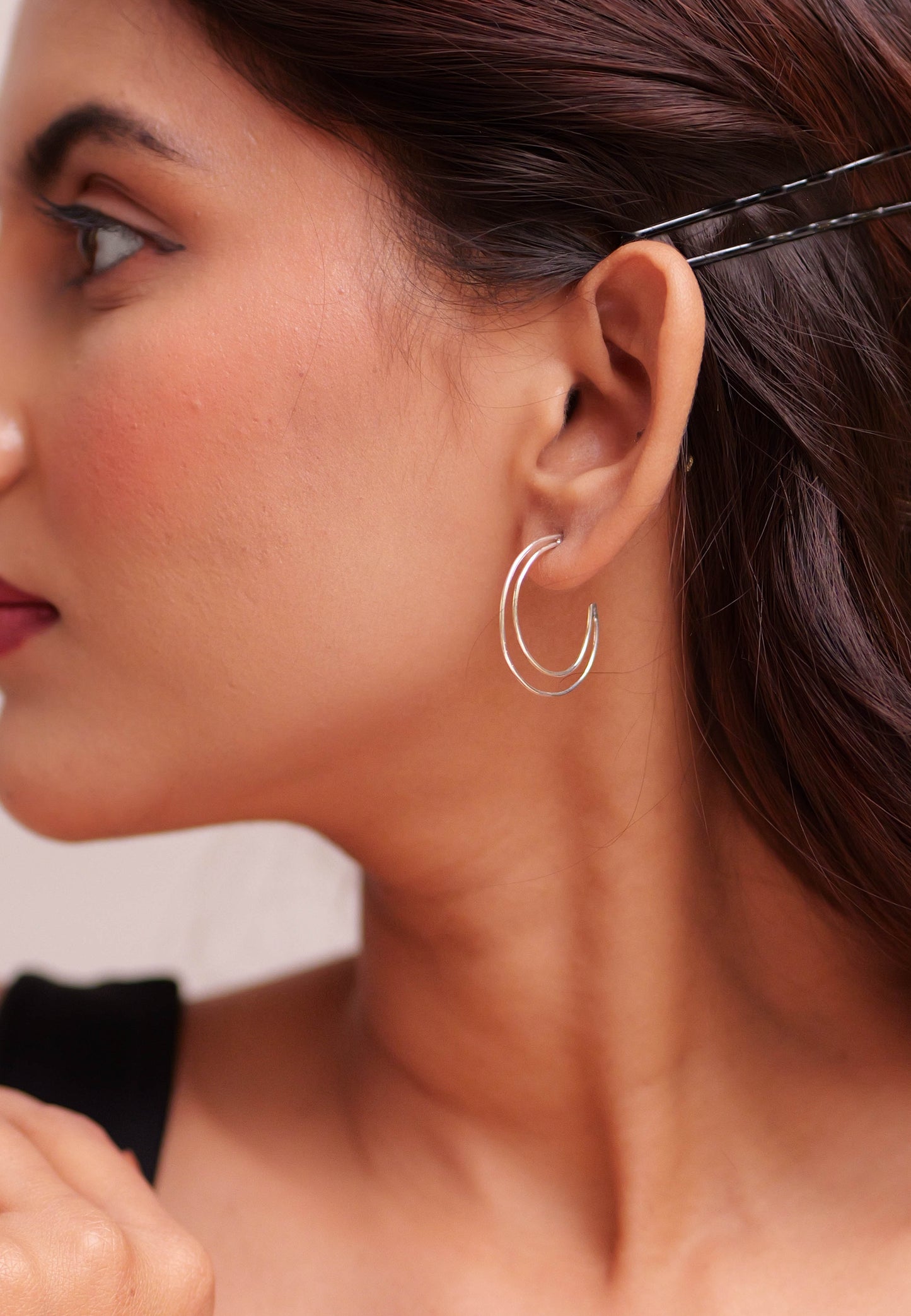 Aadhya Moon Curve Hoops