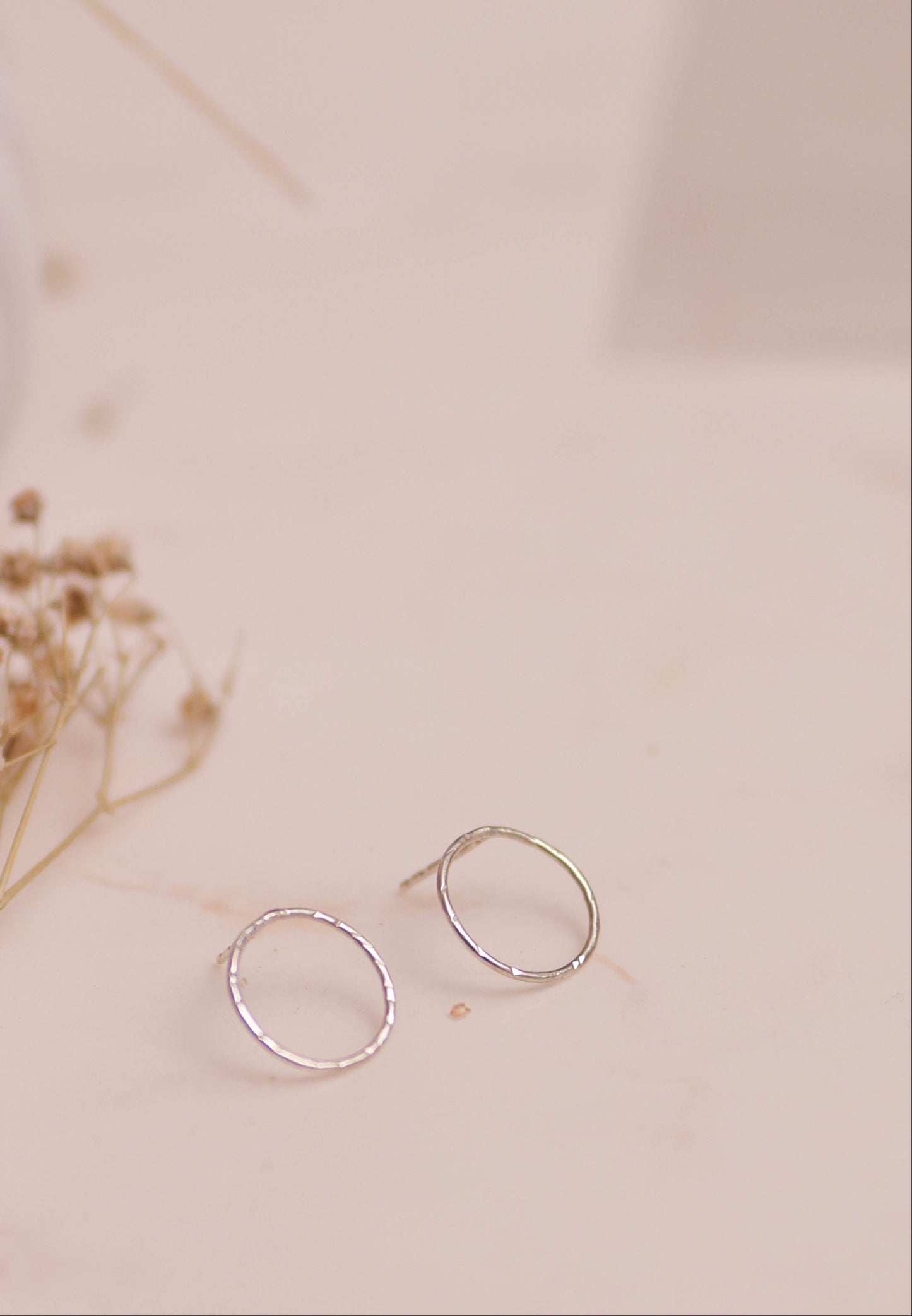 Classic Textured Circle Studs