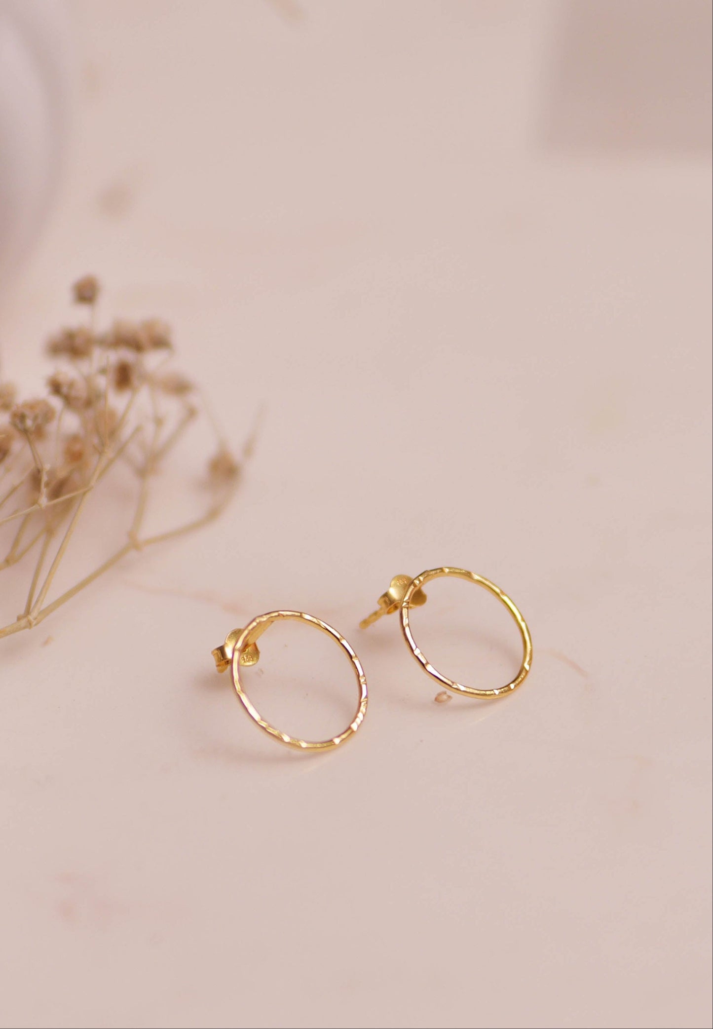 Classic Textured Circle Studs