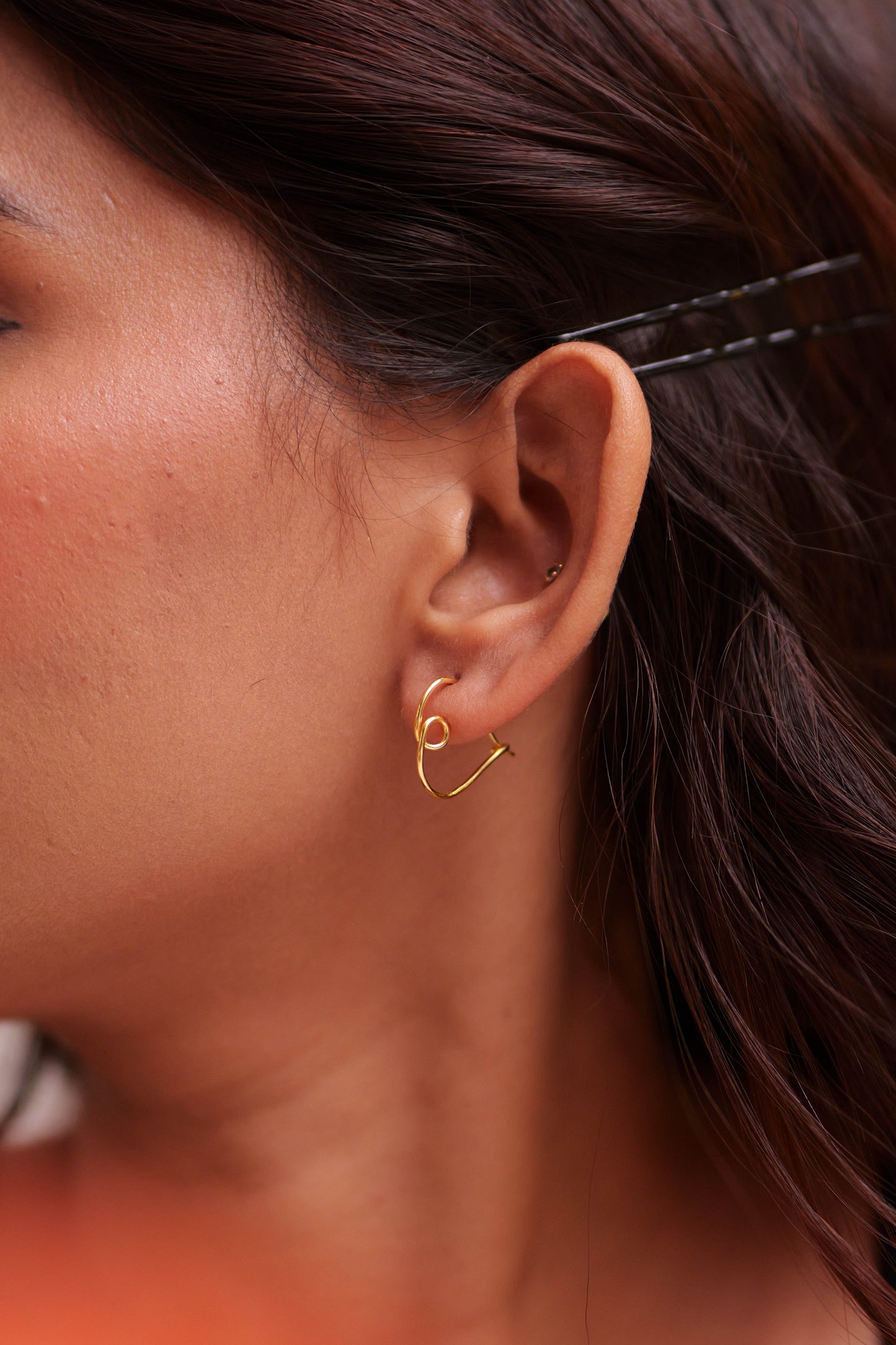 Mishi Heart Hoop Earrings