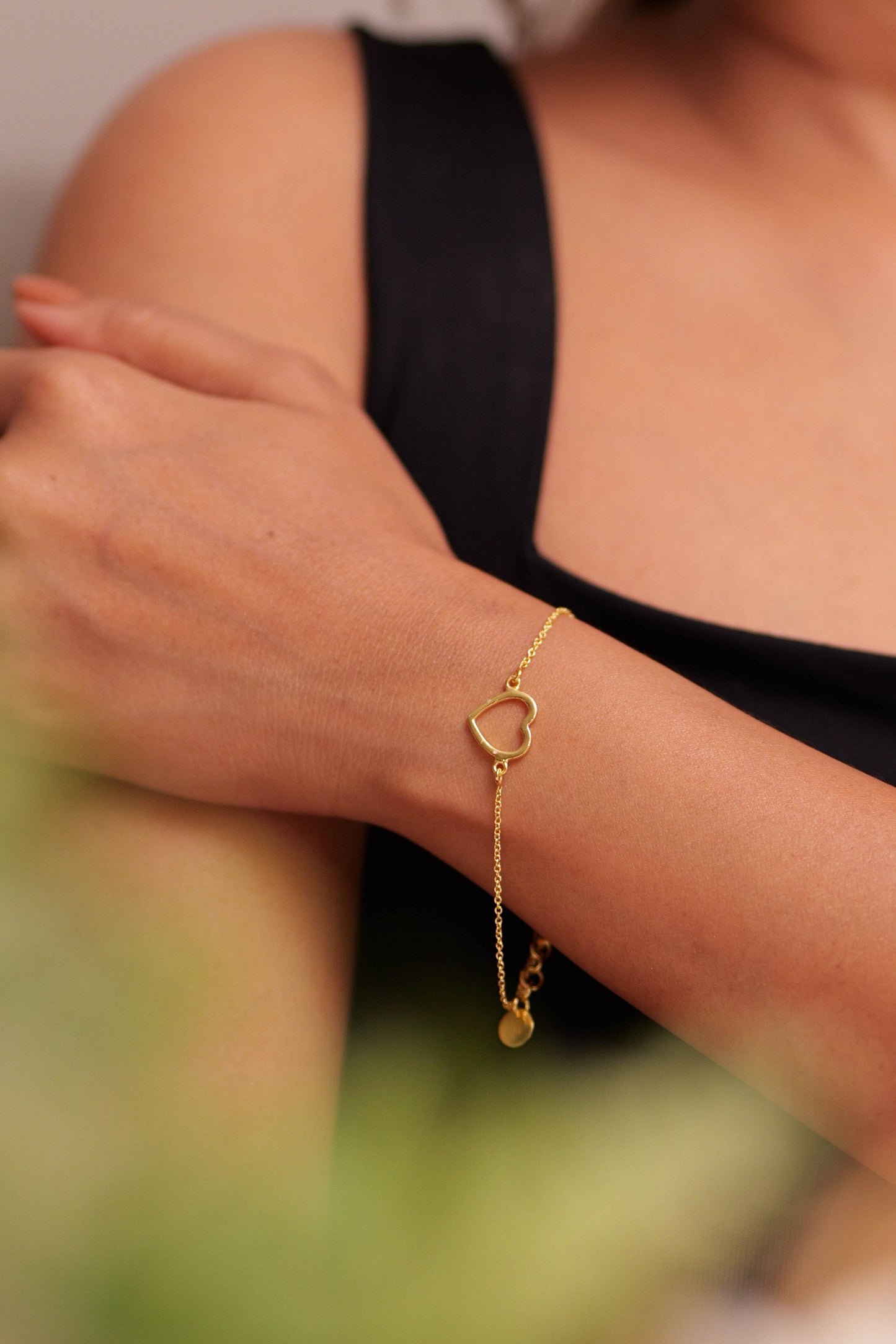 Aadhya Hollow Heart Bracelet