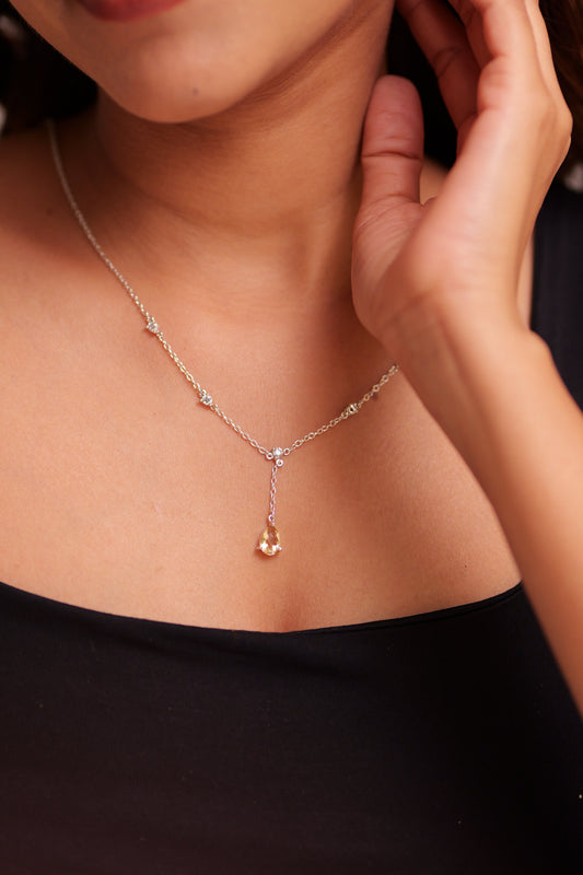 Anaya Solitaire Drop Necklace