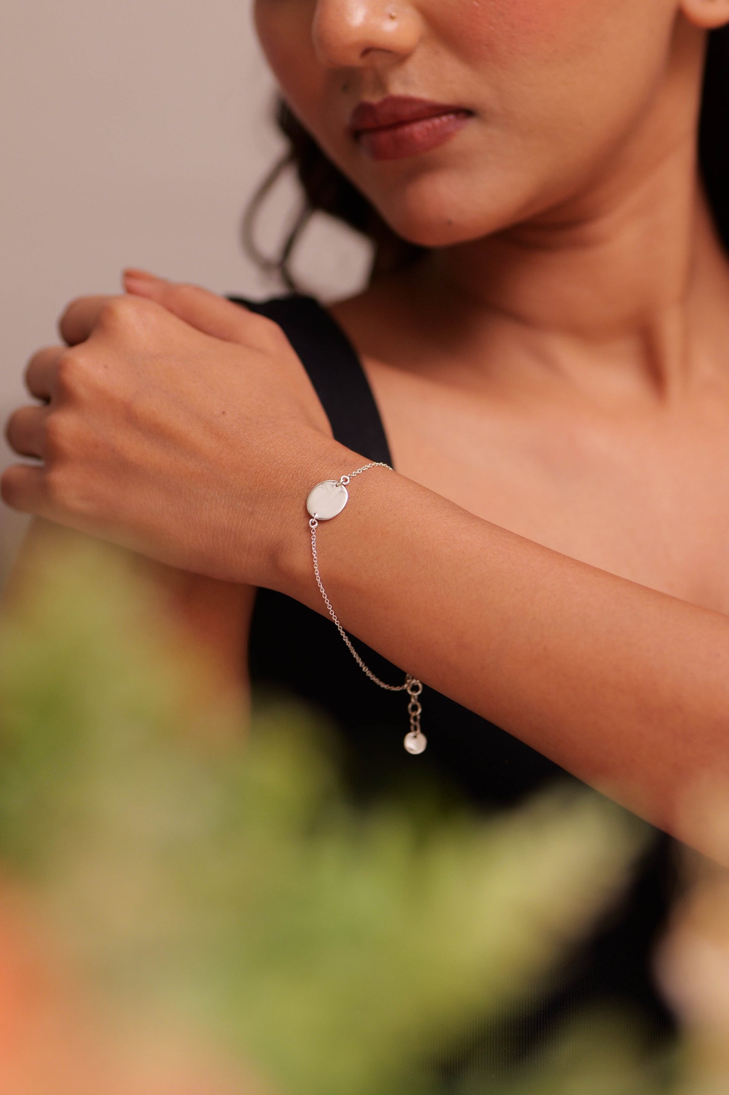 Aadhya Personalized Oval Bracelet