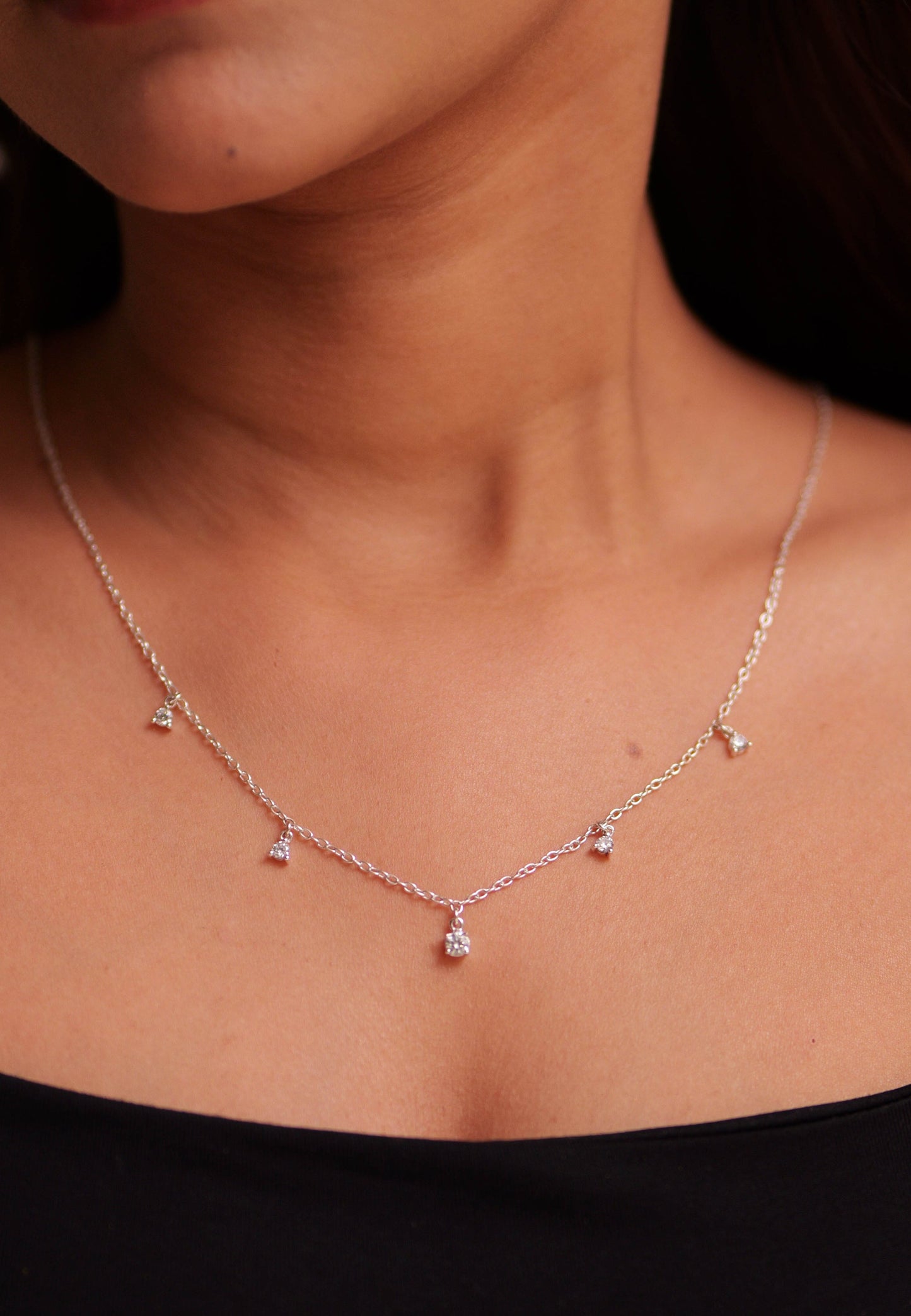 Aadhya Diamond Drop Necklace