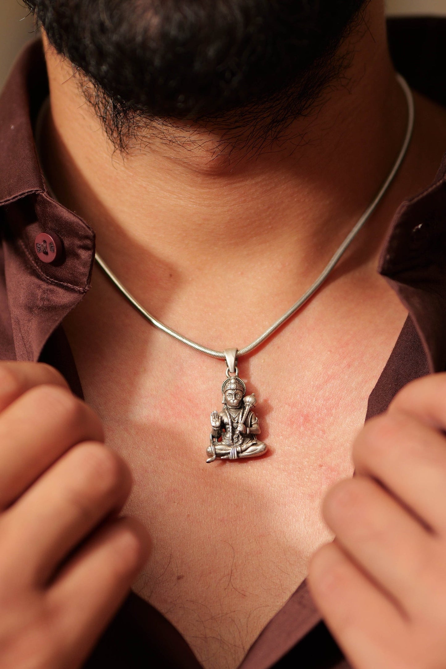 Anjaneya Blessings Hanuman Ji Pendant