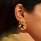 Navratna Bloom Bird Hoop Earring