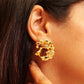 Navratna Bloom Bird Hoop Earring