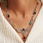 Peacock Bloom Navratna Necklace Set