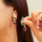 Peacock Bloom Navratna Necklace Set