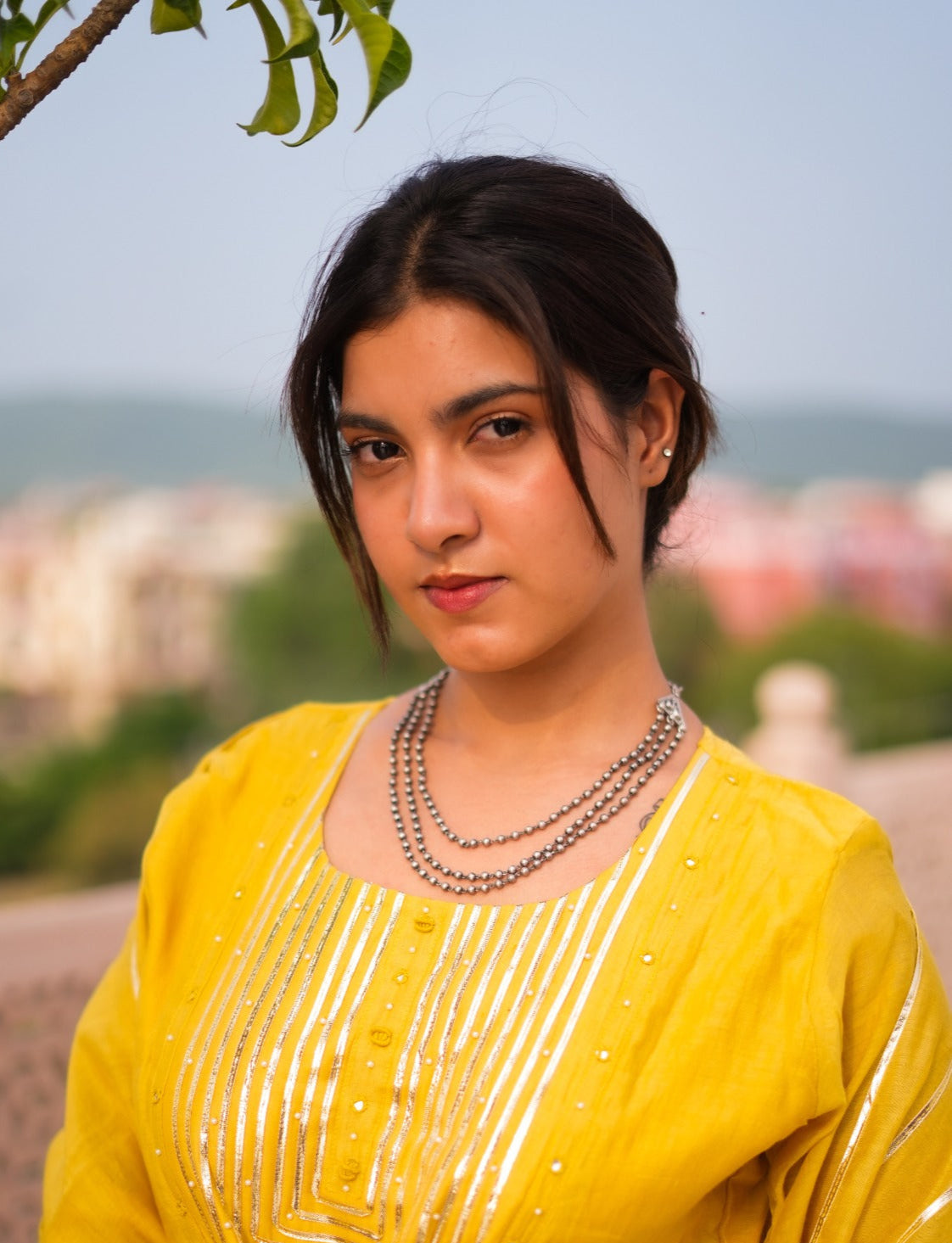 Virasat triple Layered Ball Chain Necklace
